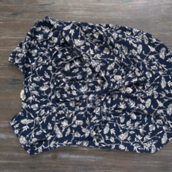 a.n.a Blue Long Sleeve Blouse with Rounded Neckline - Picture 8 of 8